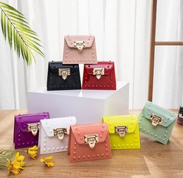 New jelly bag female handbag mouth red envelope lock small square bags single shoulder cross-body fresh chain purse