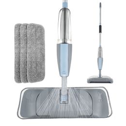 Mop 3 in 1 Spray Mop And Sweeper Machine Vacuum Cleaner Hard Floor Flat Cleaning Tool Set For Household Hand-held Easy Use Mop 210317