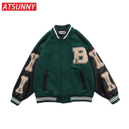 ATSUNNY Winter Coat Men Hip Hop Men Baseball Jacket Harajuku Retro Varsity Jacket Casual Jacket Fashion Coat Streetwear Tops 210820