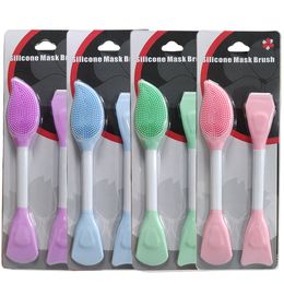 2 Pcs Set DIY Personal Facial Mask Mud Brush Wholesale Rubber Silicone Face Washing Brushes Skin Beauty Accessories