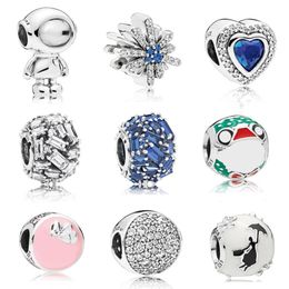 Memnon Jewellery 925 Sterling Dazzling Fireworks Charm Chiselled Elegance With Blue Charms Pave Sphere Beads Santa Bead With Enamel Fit Pandora Style Bracelets Diy