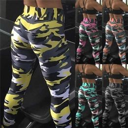 Camouflage Womens For leggins Graffiti Style Slim Stretch Trouser Army Green Leggings Deportes Pants 211215