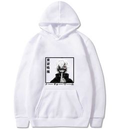 hoodie element UK - Tokyo Ghoul Anime Element Hoodies Pullovers Tops With Pockets Unisex Clothes Y0803 Y0804