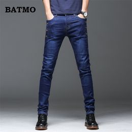 Batmo arrival jeans men Fashion elasticity men's high quality Comfortable Slim male cotton pants,27-36. 210716