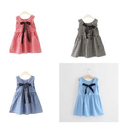 4pcs/lot Summer Baby Dress Baby Girls Clothes Toddler Dress Kids Sleeveless O-neck A-line Dress Princess Dresses Kids Clothing Q0716