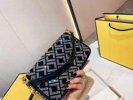 2022Suede Diamond Inlay Baguette Designer bag Ladies Handbags Famous Brands Tote Cross Body Bags For Women Leather Shoulderbag H