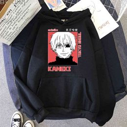 Hot Tokyo Ghoul Hoodies Men/Women Sweatshirts Casual Top Male Pullovers Anime Manga Kaneki Ken Printed Long Sleeve Kpop Clothes Y0820
