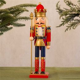 European-style cloth-covered nutcracker soldier puppet Christmas 30CM Christmas wine cabinet set-up decorations abc223 211012