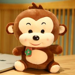 23/30/40/50cm Lovely Monkey Plush Toys Kawaii Hugging Dolls Stuffed Soft Animal Monkey with Scarf Home Decor Gift for Children Q0727