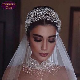 Baroque Rhinestone Tiara Baroque Crystal Bridal Headwear Crown Rhinestone with Wedding Jewelry Hair Accessories Diamond Bridal Crowns Headpieces