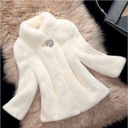 Womens minks fur coat whole fur coat faux furs stand collar short Korean casual slimming jacket B313