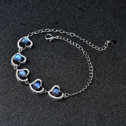 Labradorite mavi flaş beyaz bakır kadın bilezik diy çakra manevi