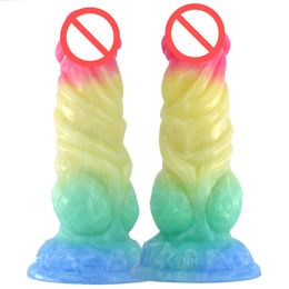 Dildo Knot Flexible Sex Toys for Women with Suction Cup Silicon PenisMasturbator Product