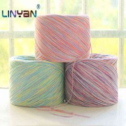 1PC 250g 100% Cotton threads Baby Coloured cotton knitting crochet lanas para tejer a crochet yarn Children's wool haakgaren ZL59 Y211129