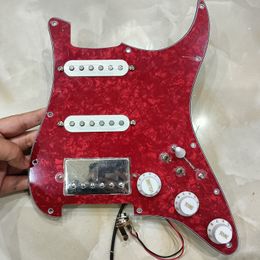 SSH Prewired US Pickguard Chrome Seymour Duncan SLL1 SH4 Alnico Pickups 2 Single Cut 7 Way Switch Multifunction Wireing Harness