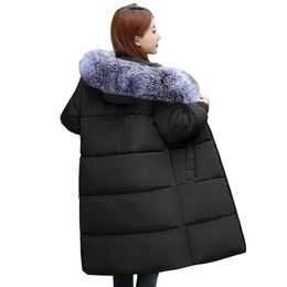 Plus Size 7XL 8XL Oversized Women Coat Winter Hooded Warm Parkas Winter Jacket Women Lengthen Outwear Warm Womens Down jacket 201019