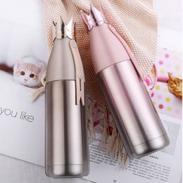 Mugs 240ml/350ml Reusable Thermos Stainless Steel Car Cups Vacuum Insulated Double Wall Water Bottle Thermal Sublimation Cup Crown ZL0402