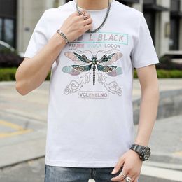 Luxury T Shirt Men Summer Short Sleeve O-neck Tops Tees Business Casual T-Shirt Streetwear Social Party Clothes 210527