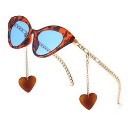 2021 New narrow cat's eye modern retro rope decorative sunglasses fashion street model walk show sun glasses Gg0978