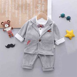 Spring and Autumn 3 piece set Baby Boy Formal Sets for Toddler 210528