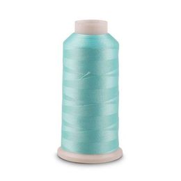 Yarn 3000 Yards Spool Luminous Glow In The Dark Machine Embroidery Sewing Thread (Light Blue)