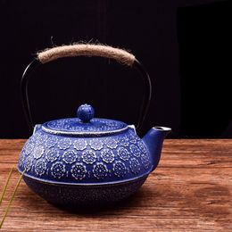 High quality Cast Iron Kettle Induction Cooker Teapot With Strainer Tea Pot Oolong Tea Coffee Maker Convenient Office Pot 1.2L