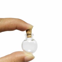 20x24x6 mm Mini Glass Bottles Pendants Small Wishing Bottles With Corks Arts Jars Gift Decorative Vials