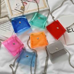 Mini-Geldbörsen und Handtaschen für Mädchen, 2021, Sommer, PVC, transparentes Gelee, Umhängetaschen für Babys, durchsichtige Tasche, Clutch, Geldbörse, Geschenk