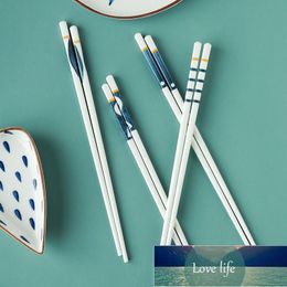 Household Creative Japanese Style High Temperature Bone Ceramics Chopsticks Set 5 Pairs Durable Kitchen Tableware Utensils 354 Factory price expert design