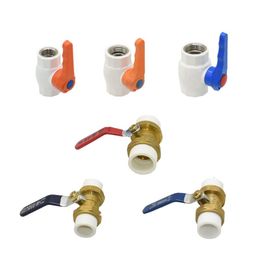 melt balls UK - Watering Equipments 1 2 3 4 1inch Female Thread Pipe Valve Connector Tap 20 25 32mm Water Melt Ball Agriculture Irrigation Fittings
