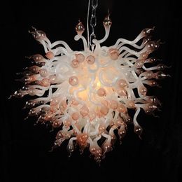 Modern Lamp Custom Made Luxury Pendant Lighting LED Hand Blown Glass Chandeliers for Indoor Home Decoration 28 Inches