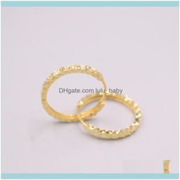 Jewelryreal Pure 18K Yellow Gold Earrings Gift Carved Circle Hoop About 1.5G For Woman & Hie Drop Delivery 2021 Wlqn6