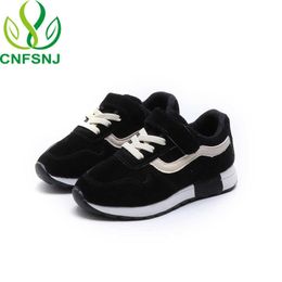 CNFSNJ 2021 New all seasons boys girls children's kids colorful school shoes with light stripe running sports student shoes G1025