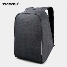 Tigernu Anti theft 15.6inch Laptop Backpacks With Rain Cover Casual Hard Shell Men Women Mochila School Travel Bag For Teenagers 210929