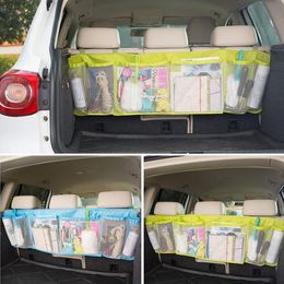 Large Cars Organiser Bags Boot Multifunction Foldable Trash Hanging Storage Bag For Car Seat Capacity Pouch WLL253