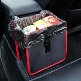 Other Interior Accessories Portable Car Trash Can Box Hanging Wastebasket Back Seat Storage Bag Waterproof Dustbin Organiser