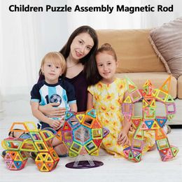 Creative Building Block Assembly Magnetic Stick Multiple Free Combination Parent-child Interaction DIY Puzzle Toys For Children Q0723