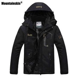 Mountainskin Men's Winter Inner Fleece Waterproof Jacket Outdoor Sport Warm Brand Coat Hiking Camping Trekking Skiing Male MT058 Y1122