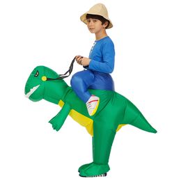 Mascot Costumes60-90CM Kids Inflatable Dinosaur Costume Baby Dinosaur Jumpsuit Halloween Costumes For Kids Blow Up Purim Party 3Mascot doll