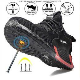 Steel Toe Cap Safety Shoes Casual Soft Wear-resistant Puncture-resistant Protective Work 211217
