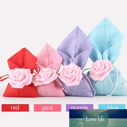 3pcs creative wedding decoration candy gift bags with flowers wedding Favours gifts for guests birthday party and gift