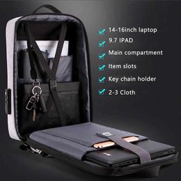 IKE MARTI Anti Theft Backpack Men Business Laptop Bag Waterproof Charging 15.6 Daypack Male Mochila Fashion Women Men Backpacks K726