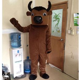 Halloween Brown Cow Mascot Costume Top Quality Animal theme character Carnival Adult Size Fursuit Christmas Birthday Party Dress