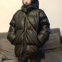 Black Winter Coat Women Korean Thick Warm Hooded Coat Female Fashion Parka Femme High Street Women's Autumn Down Jacket 211108