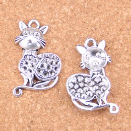 29pcs Antique Silver Plated Bronze Plated capuchin cat Charms Pendant DIY Necklace Bracelet Bangle Findings 36*23mm