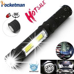 Flashlights Torches Mini Portable Powerful Working Inspection COB LED Multifunction Maintenance With Magnetic Base1