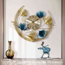 Chinese Style Wall Clock Modern Design Large Luxury Digital Silent Metal Wall Clock Luxury Reloj De Pared Home Decoration ZP50WC H1230