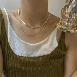 Chokers Punk Trendy Double Layers Clavicle Chain Necklace For Women Short Choker Blade Metal Jewelry Fashion Girl Pearl Neck Accessories