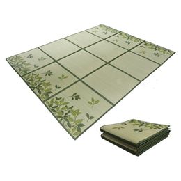 Japanese Traditional Igusa Tatami Carpet Floor Mat Rush Tatami Mat Unit Floor Sheet Lightweight For Living Room Bedroom Mattress 210301
