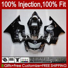 Injection mold Fairings For HONDA CBR600F4 CBR 600 F4 FS CC 600F4 99 00 Bodywork 54No.73 CBR600 F4 CBR600FS 1999 2000 600CC Glossy Black 1999-2000 OEM Body Kit 100% Fit